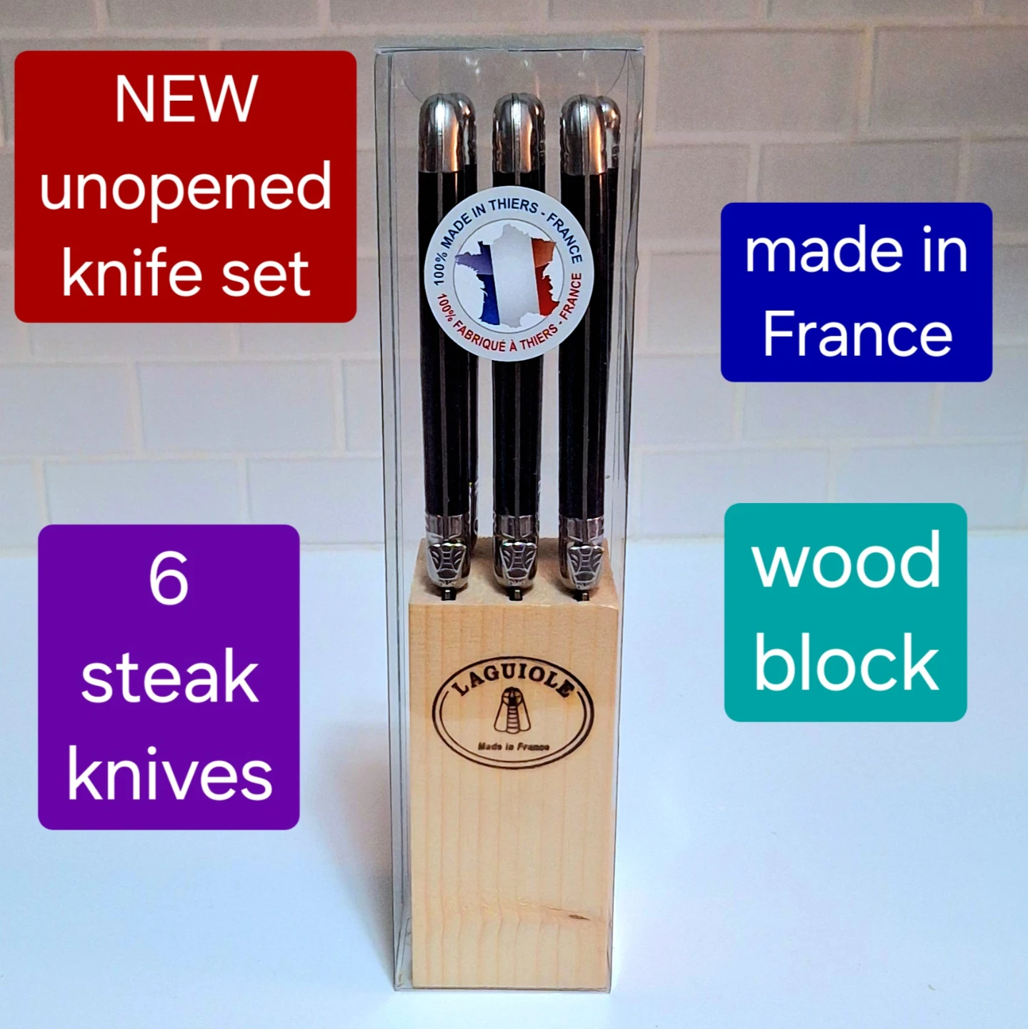 Knife Block set - NEW steak knives