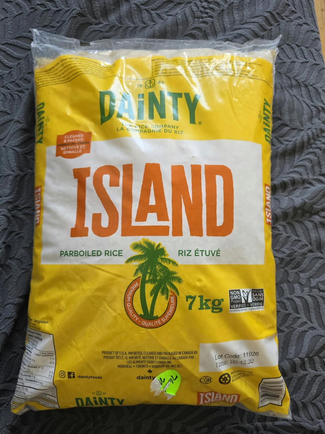 Dainty Island Parboiled Rice 7kg