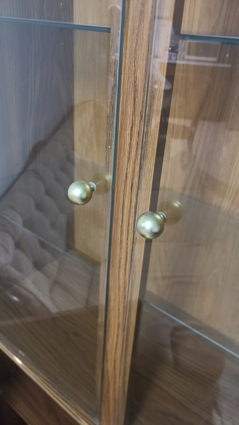 Wooden Display Cabinet with Glass Doors - photo 2
