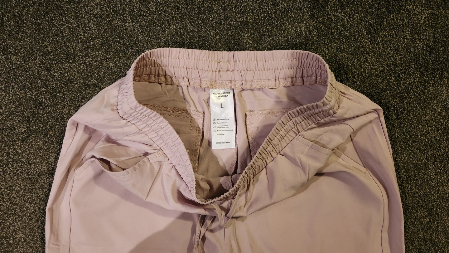 Pink Drawstring Casual Pants Size Large - photo 3