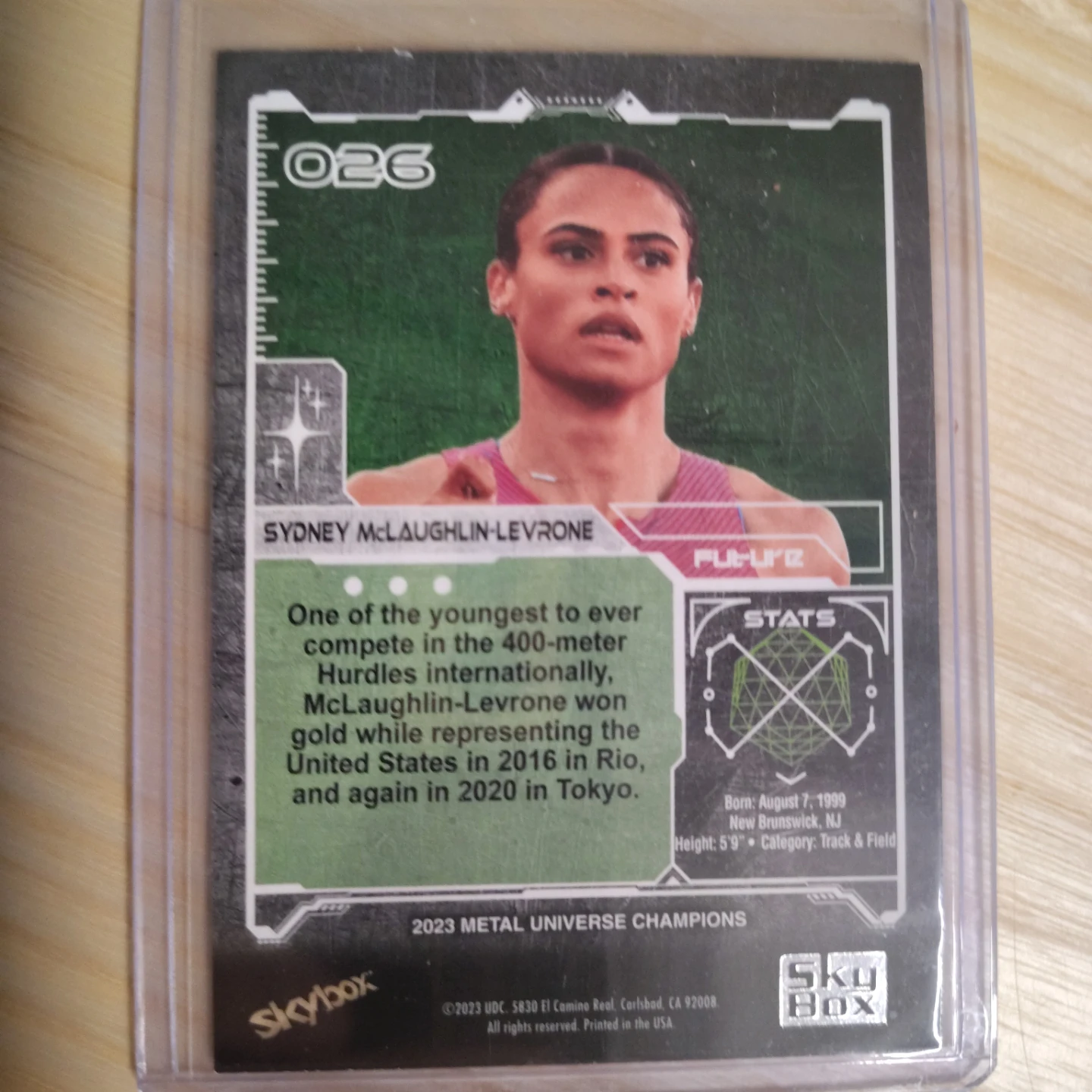 2023 Skybox Metal Universe Sydney McLaughlin-Levrone Card - photo 2