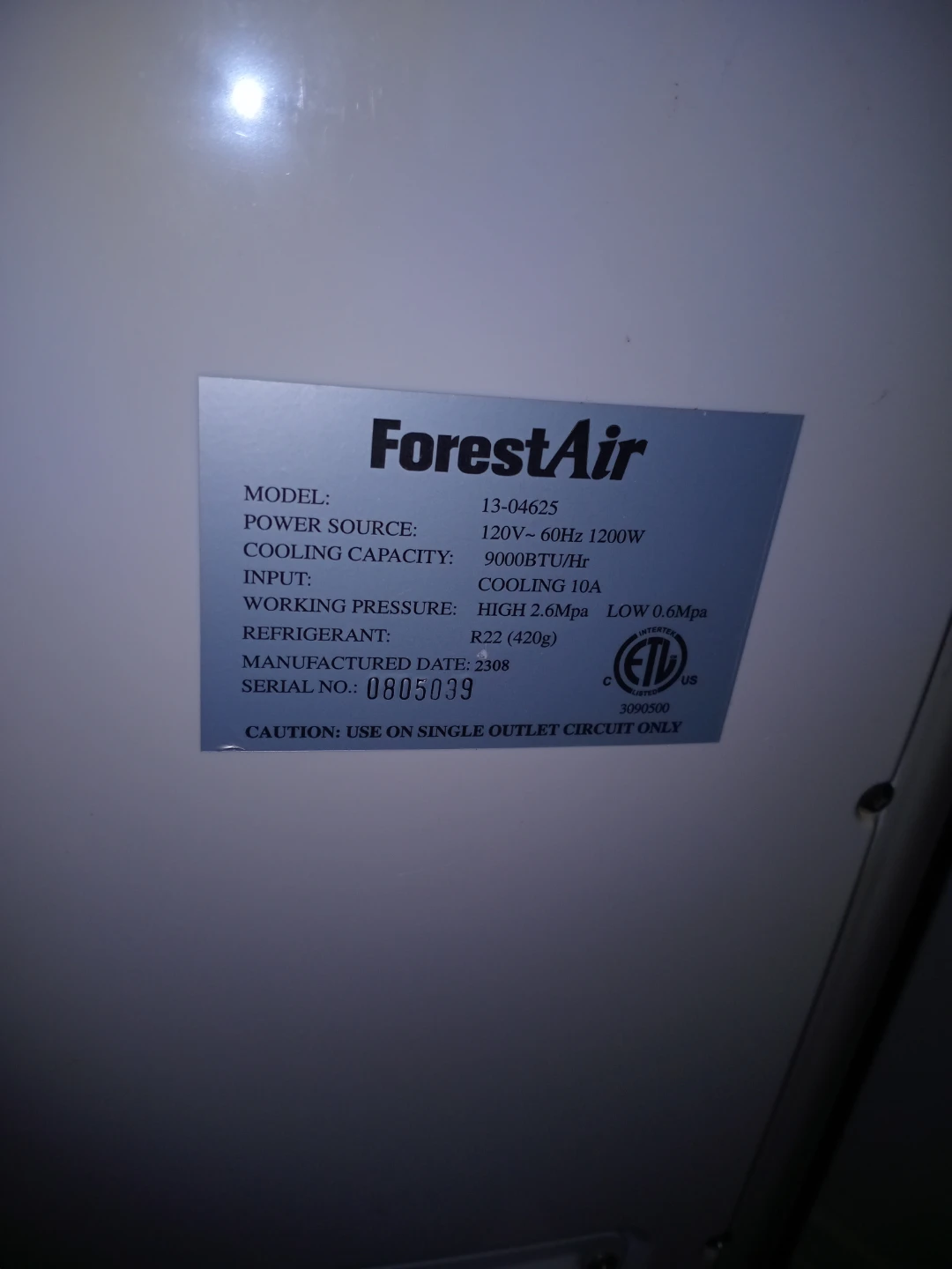 ForestAir 9000 BTU Portable Air Conditioner - photo 3