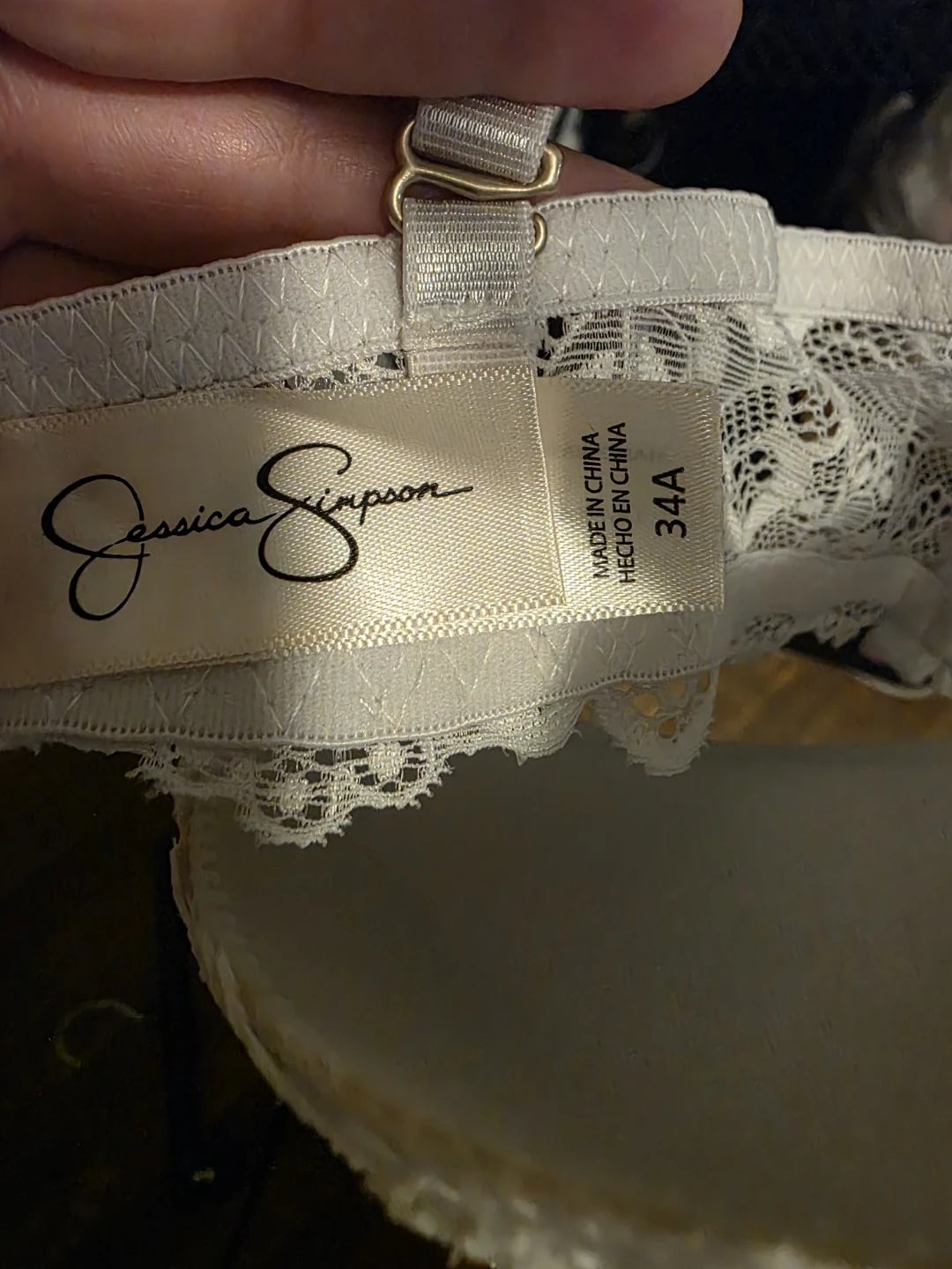 Jessica Simpson white lace bra 34A - photo 4