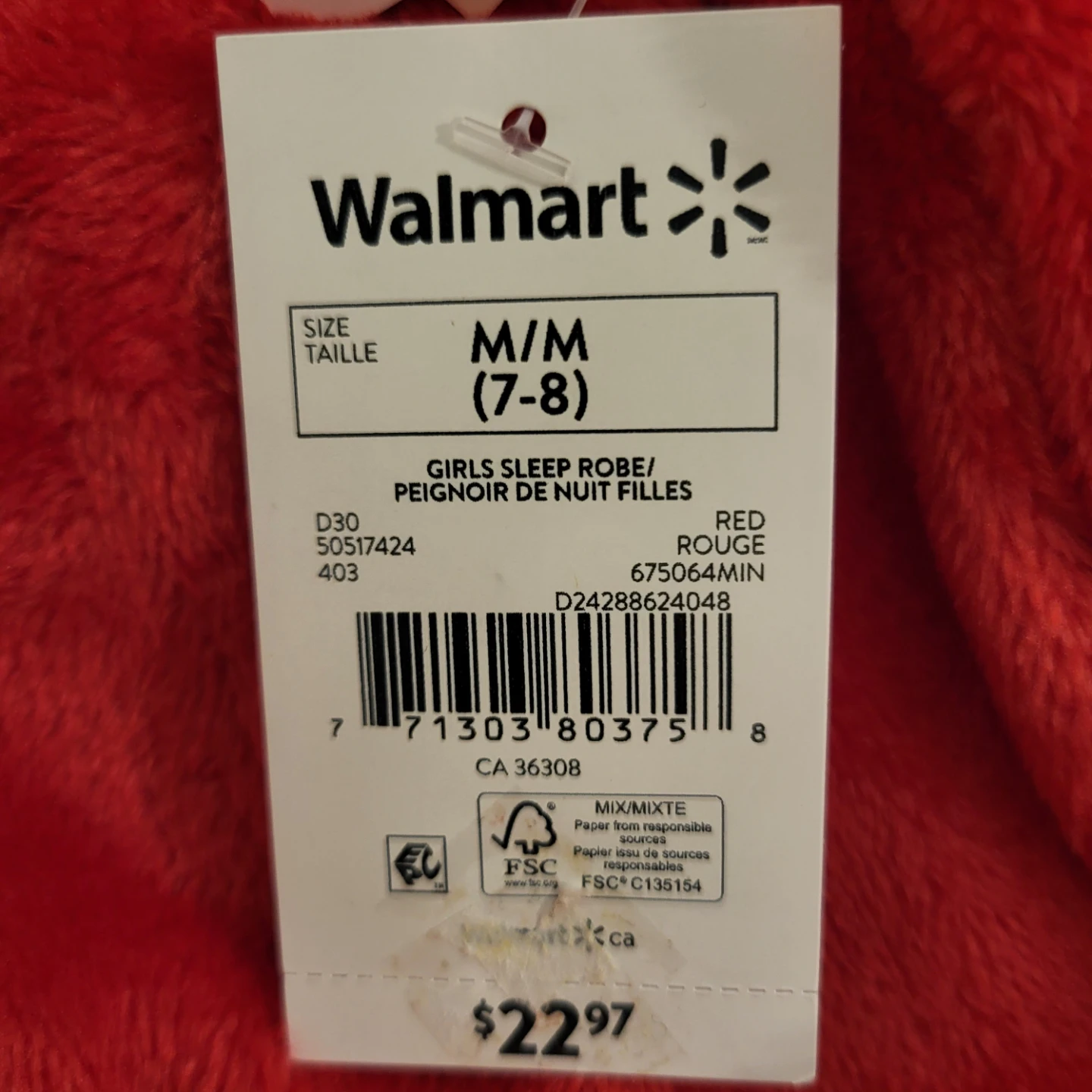 Disney Minnie Mouse Girls Sleep Robe - Red - photo 3