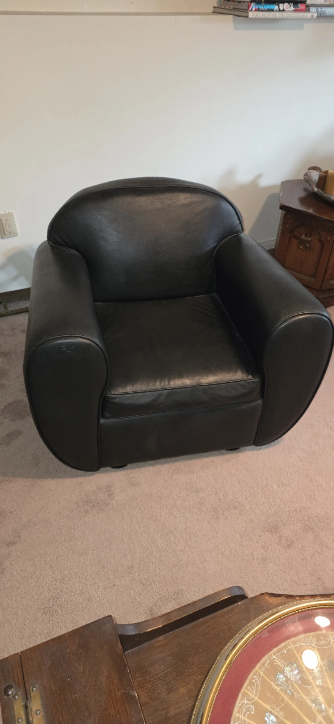 Black Leather Club Chair