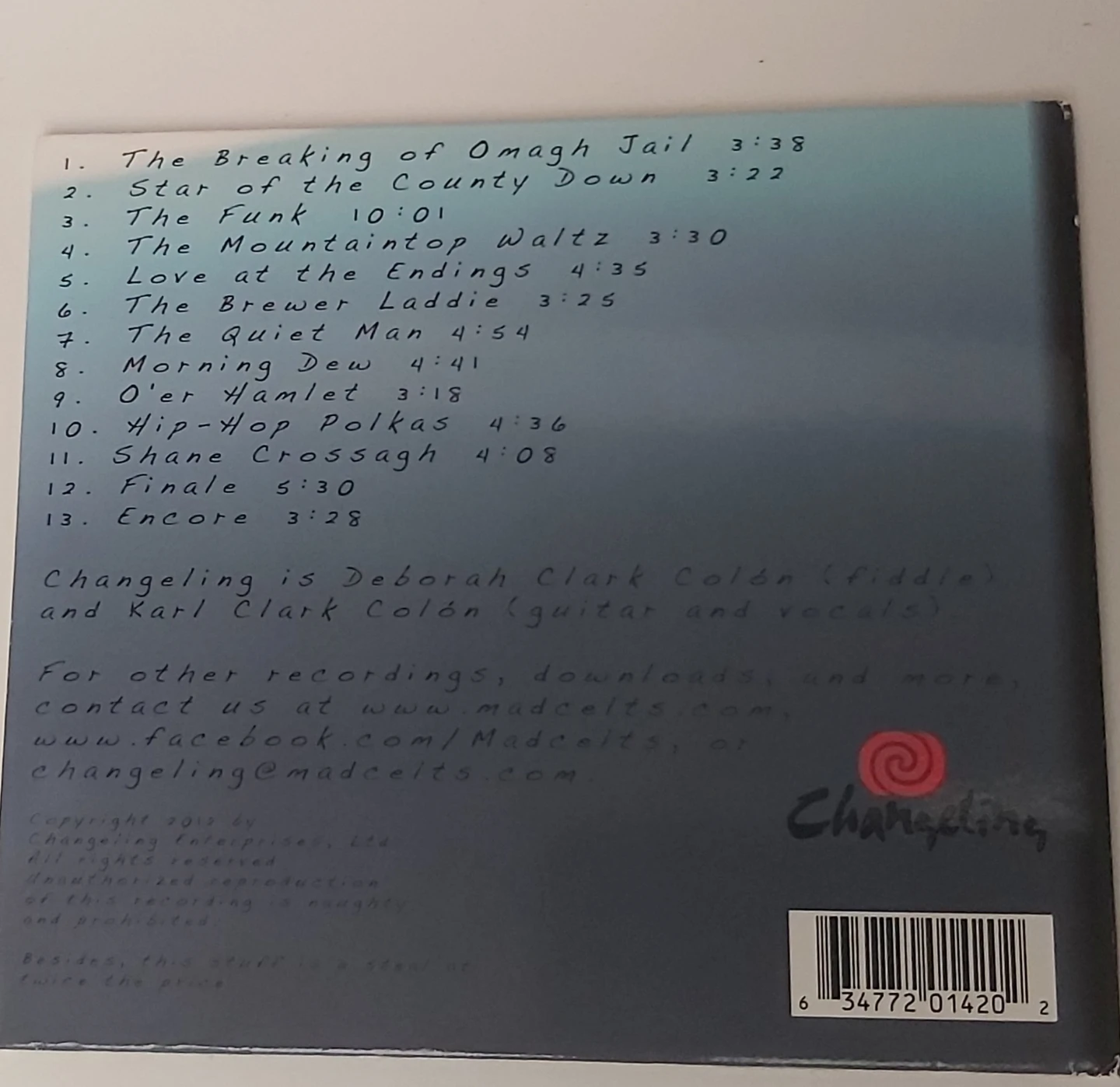 Changeling Live in England Music Album - photo 2