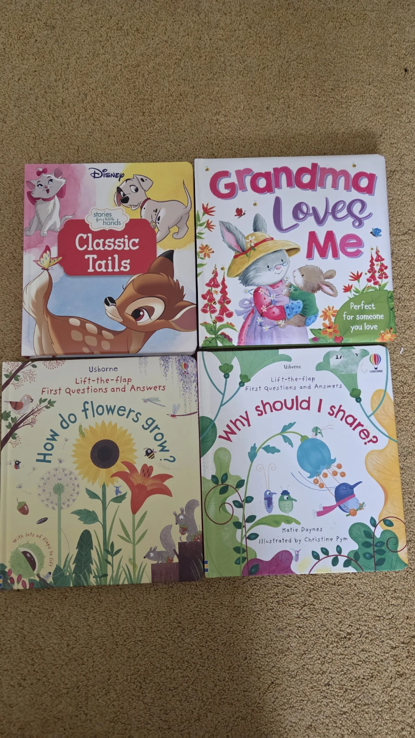 Assorted Children's Books and Activity Workbook