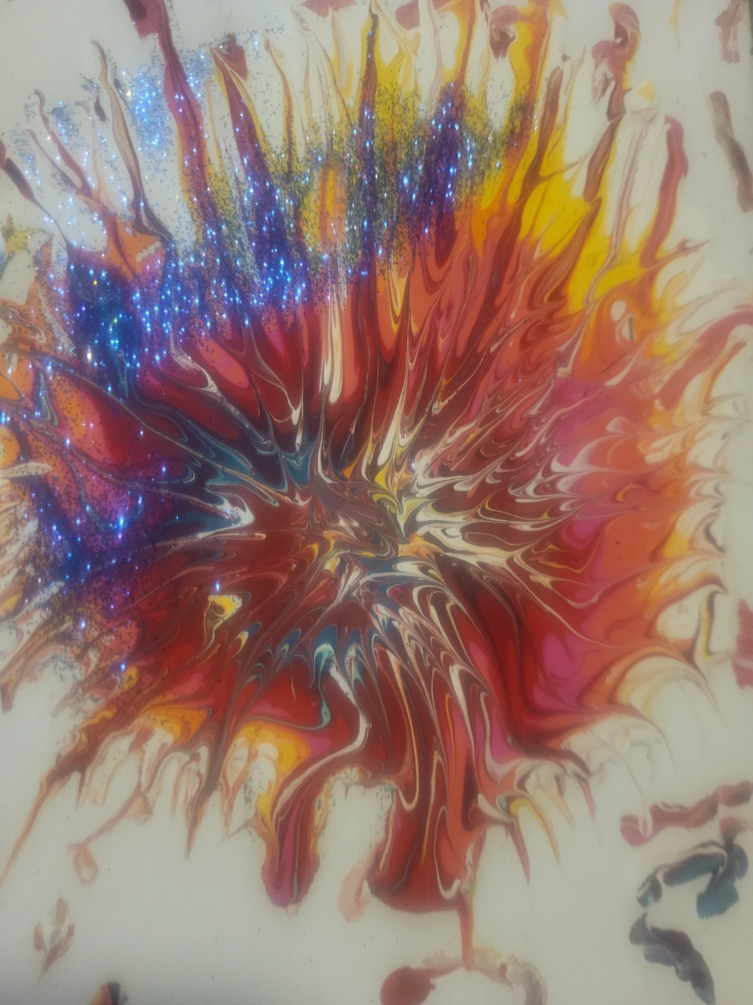Abstract Acrylic Pour Painting