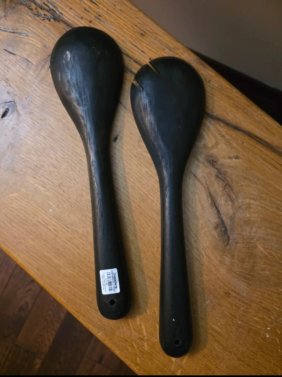 Crate & Barrel Wooden Salad Seving Spoons - photo 4