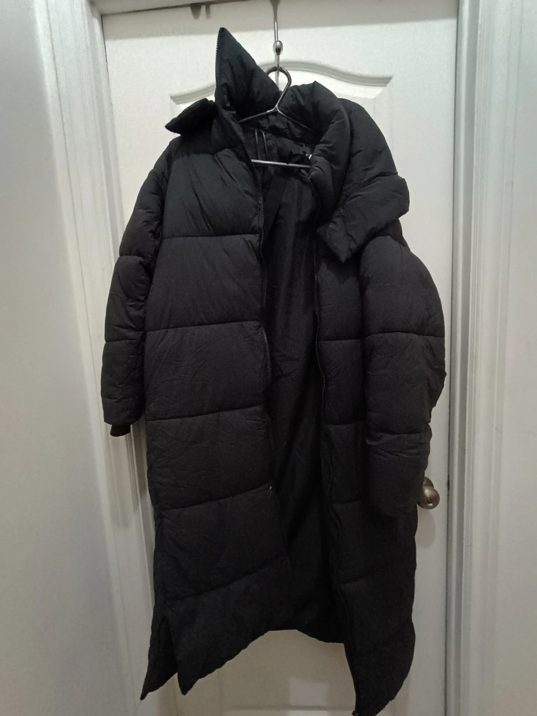 Zara Black Puffer Long Coat