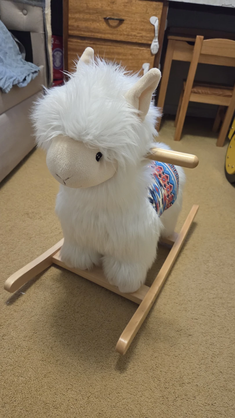 Plush Llama Rocking Horse