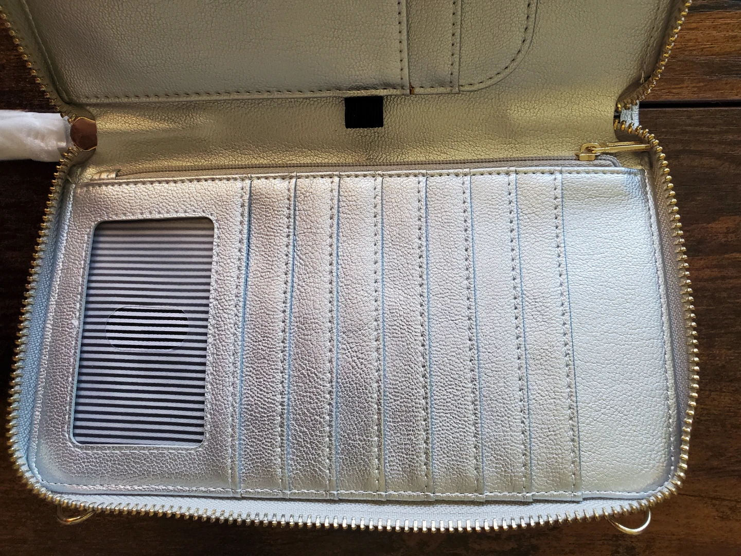 Nuoku Silver Crossbody Wallet/Passport Bag w/Strap...New - photo 5