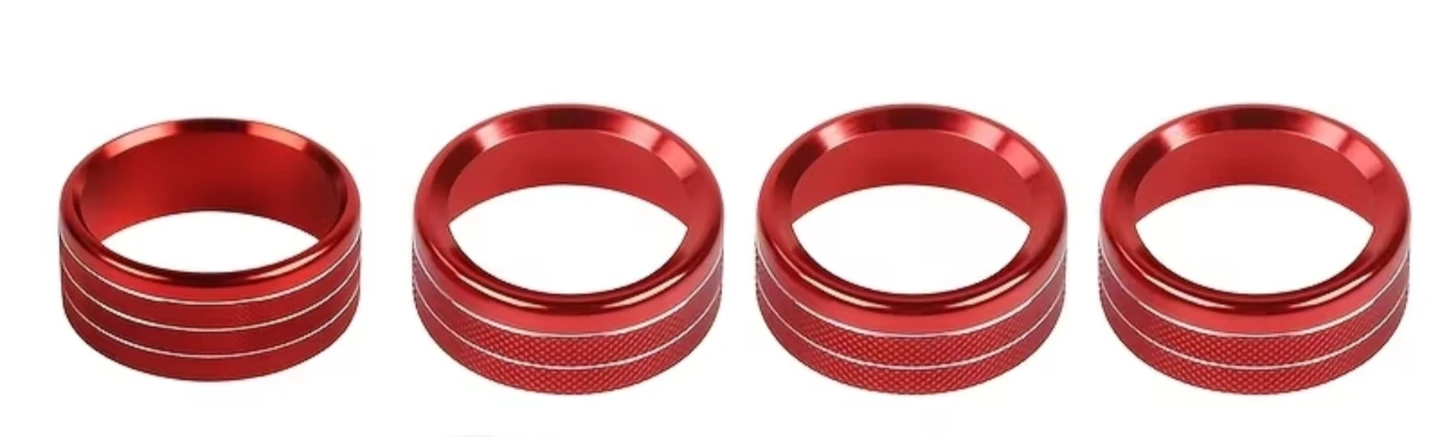 Red Aluminum Interior Knob Covers for Jeep - photo 2