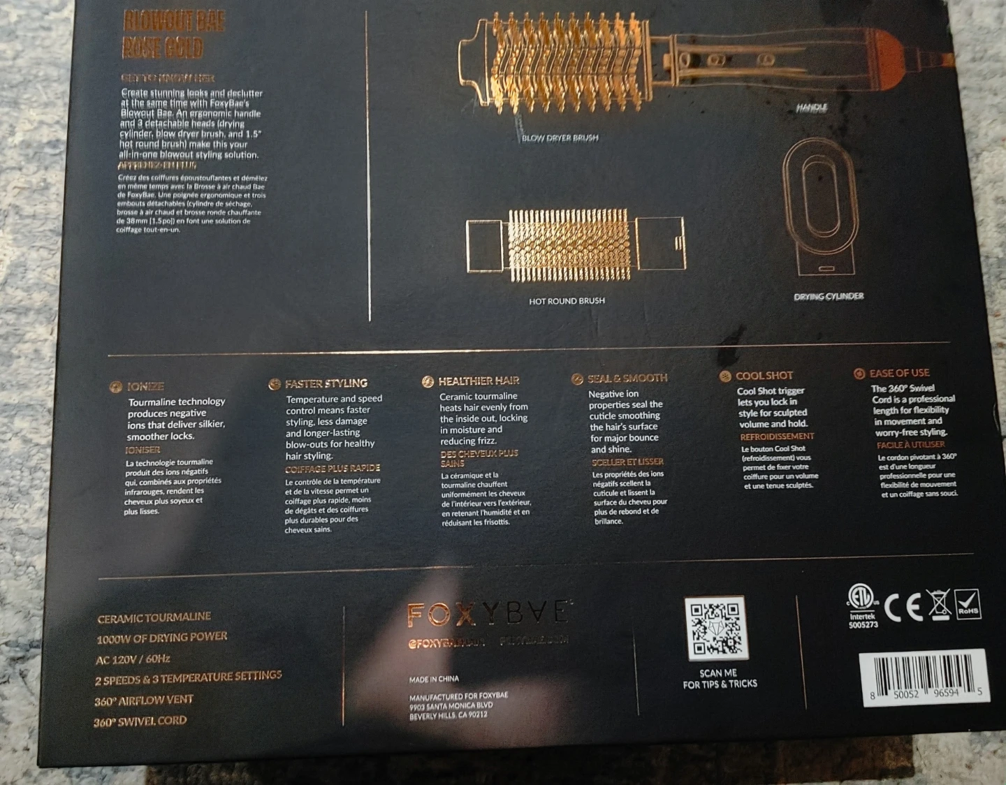 FoxyBae Blowout Bae 3-in-1 Rose Gold Hair Dryer BRAND NEW!!! - photo 2