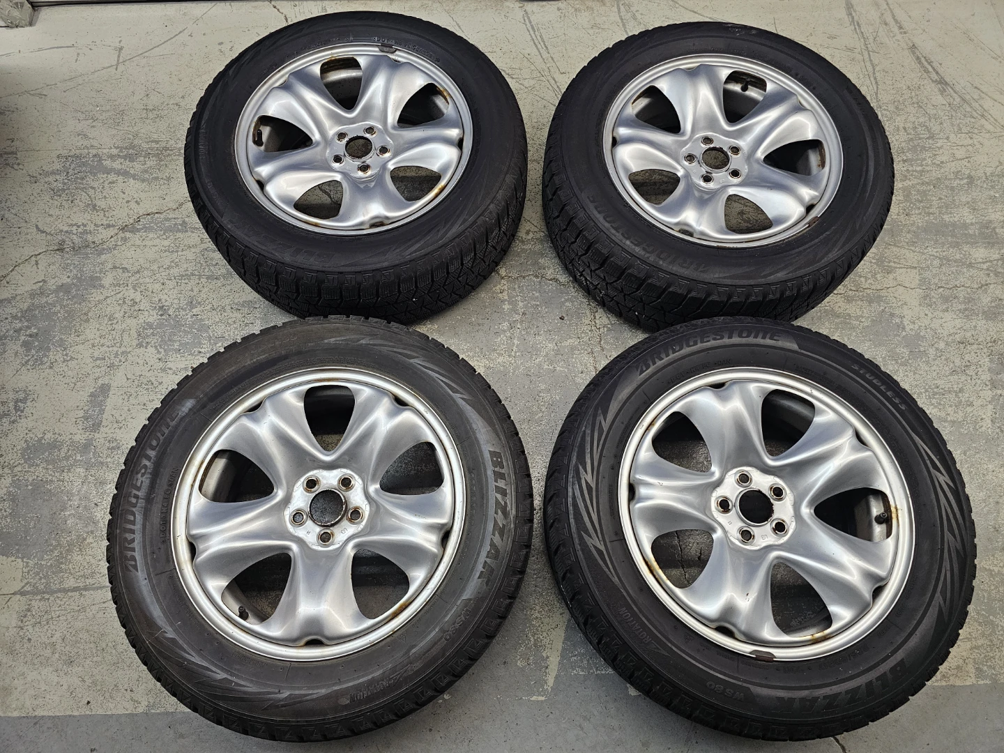 SUBARU CROSSTREK WINTER TIRES ON STEEL RIMS 225/60 R17