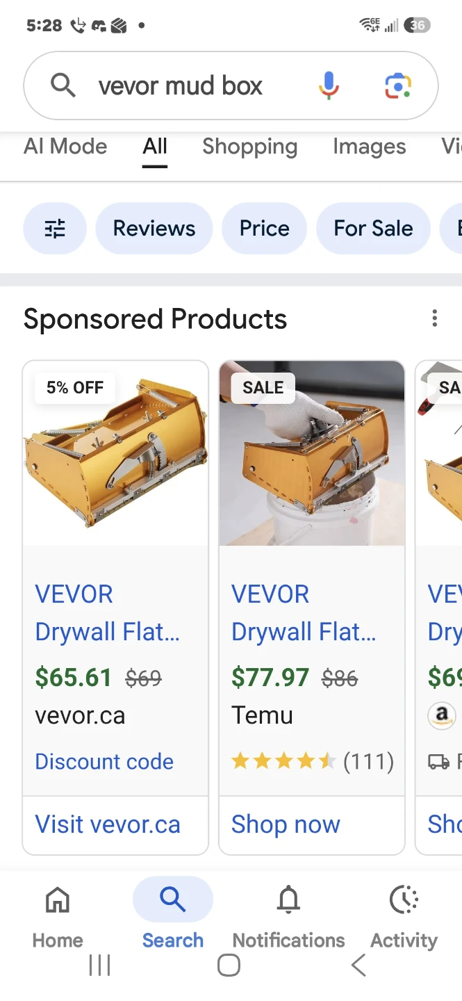 VEVOR Drywall Flat Finishing Box