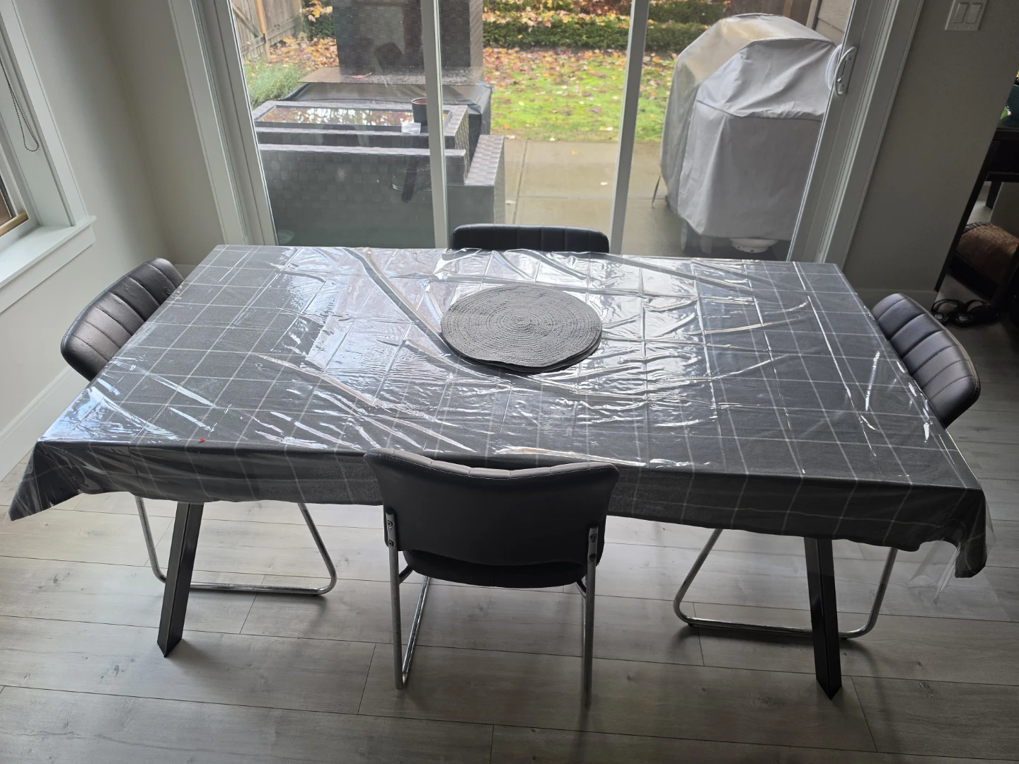 Glass Dining table and 4 chairs