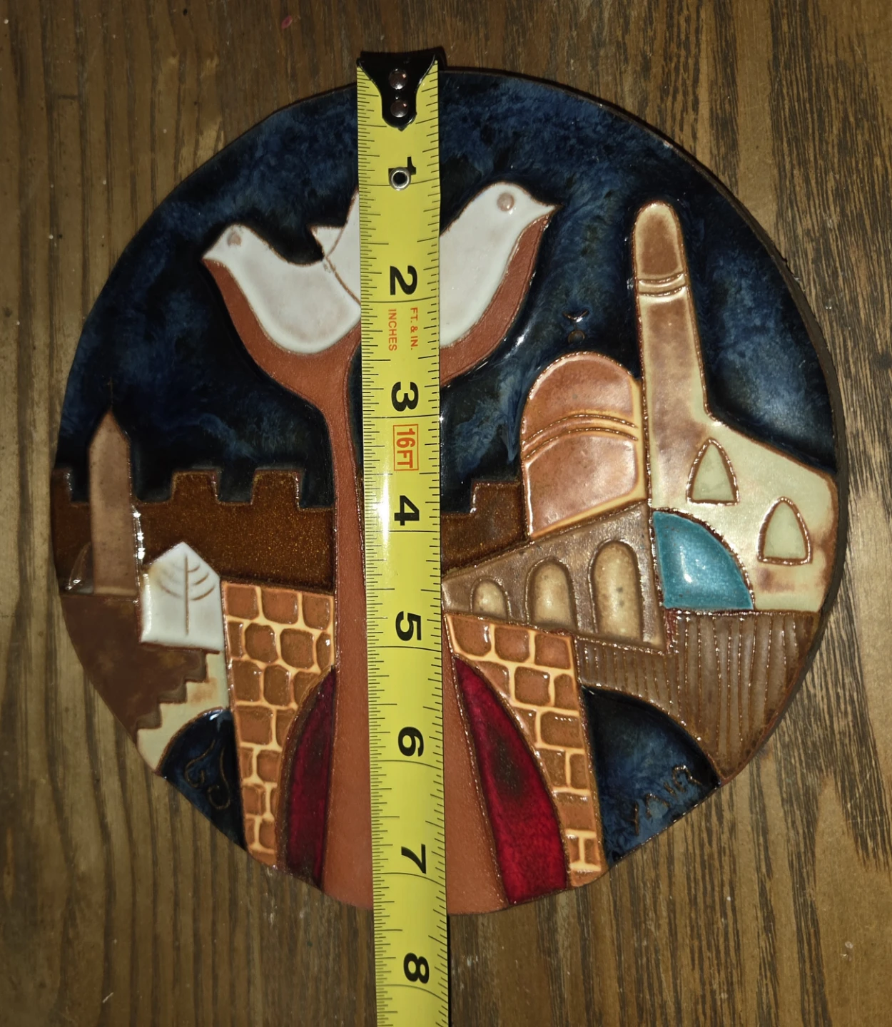 Yair Ceramic Art Wall Plaque