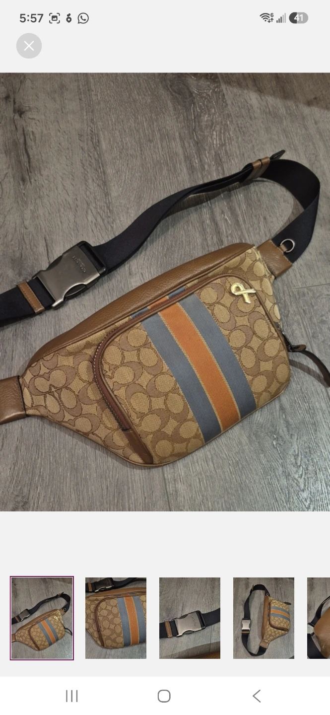 Coach Men's Signature Canvas authentic Coach CrossBody