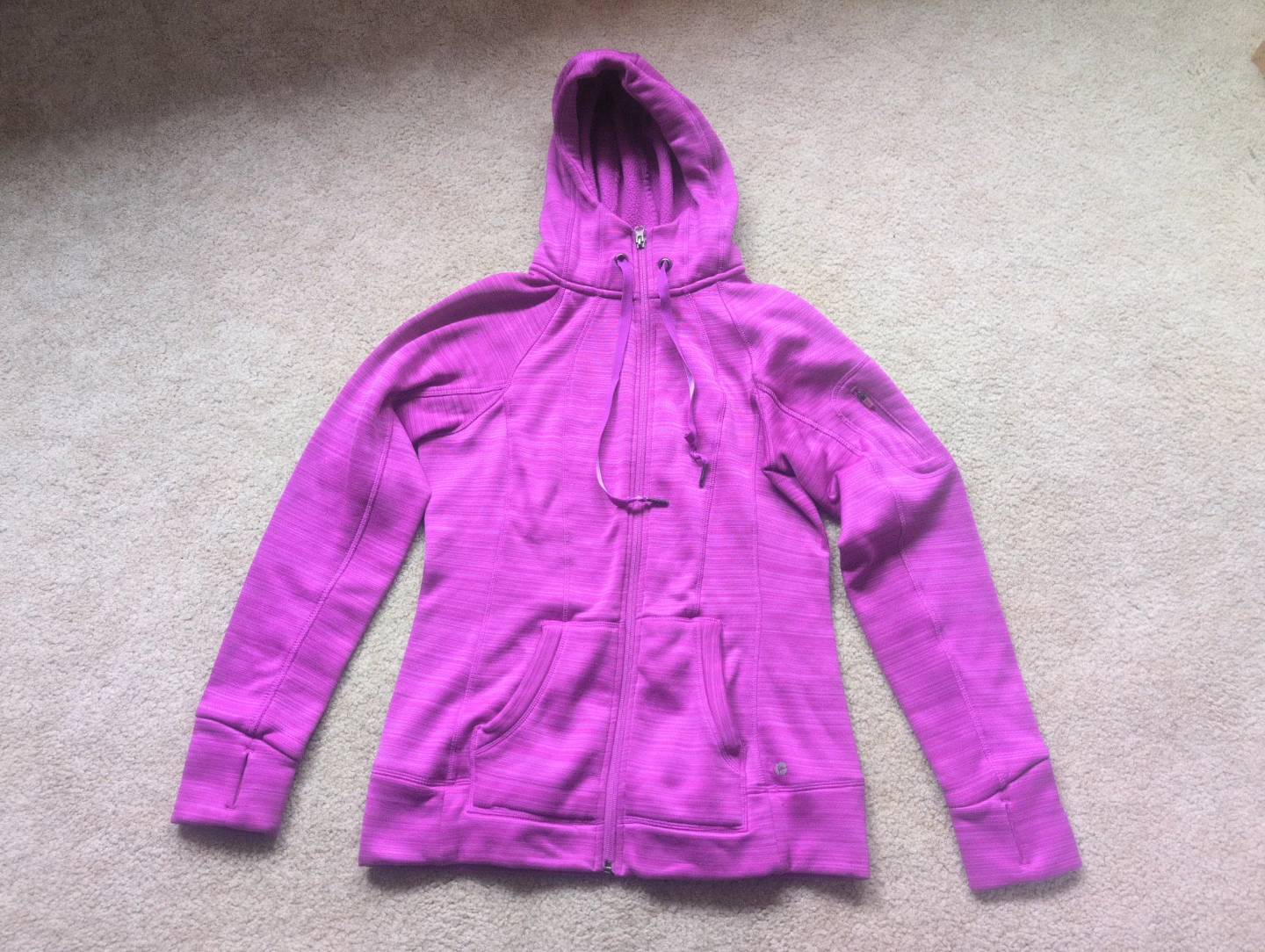 90 Degree by Reflex Zip-Up Hoodie - Pink, Size Small