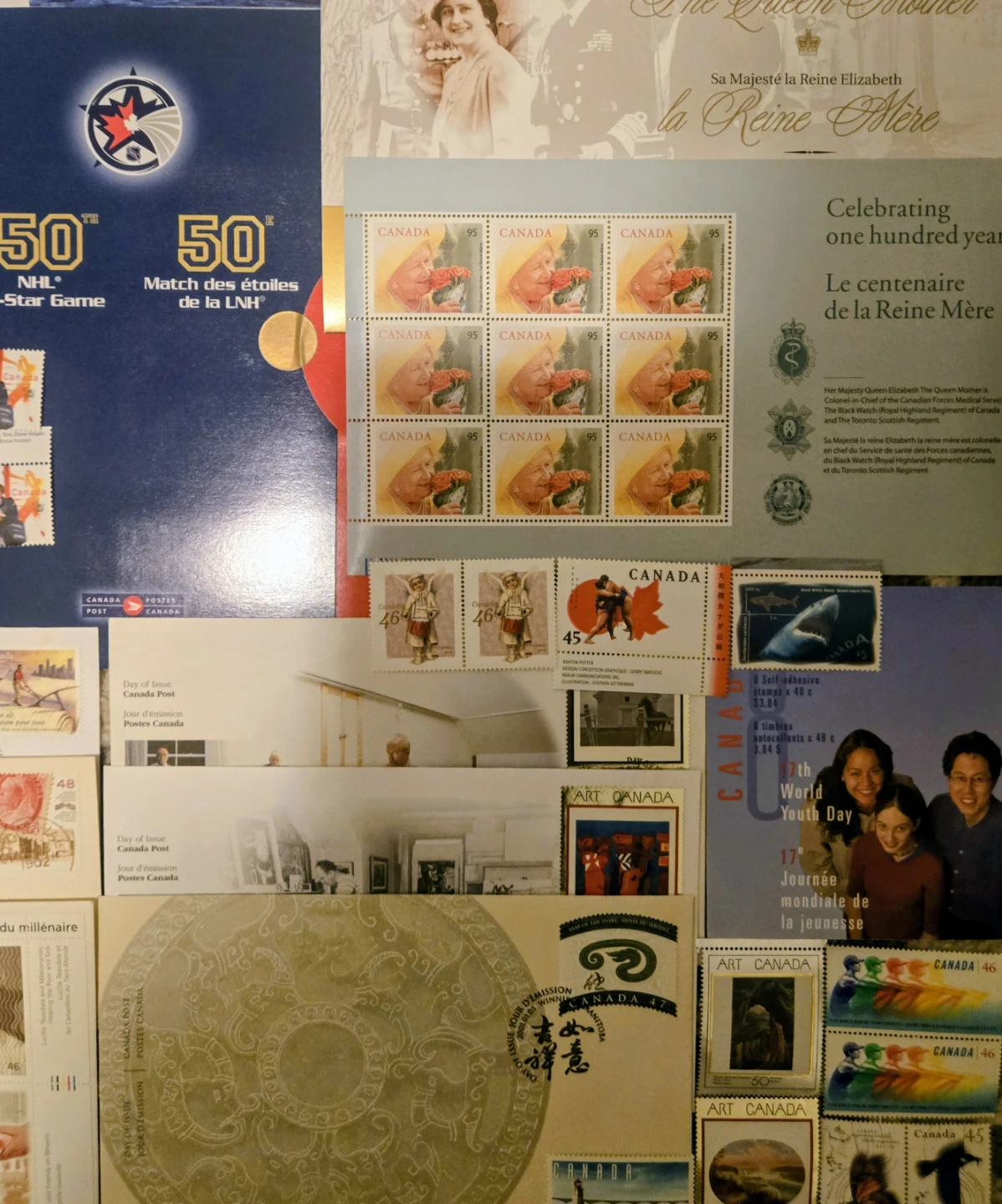 Canadian Mint Commemorative (Unused) Huge Stamp Lot 1990's/2000 - photo 4