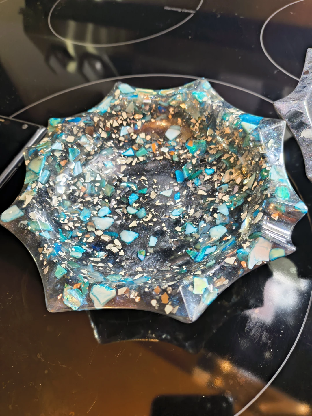 Home made resin ashtray