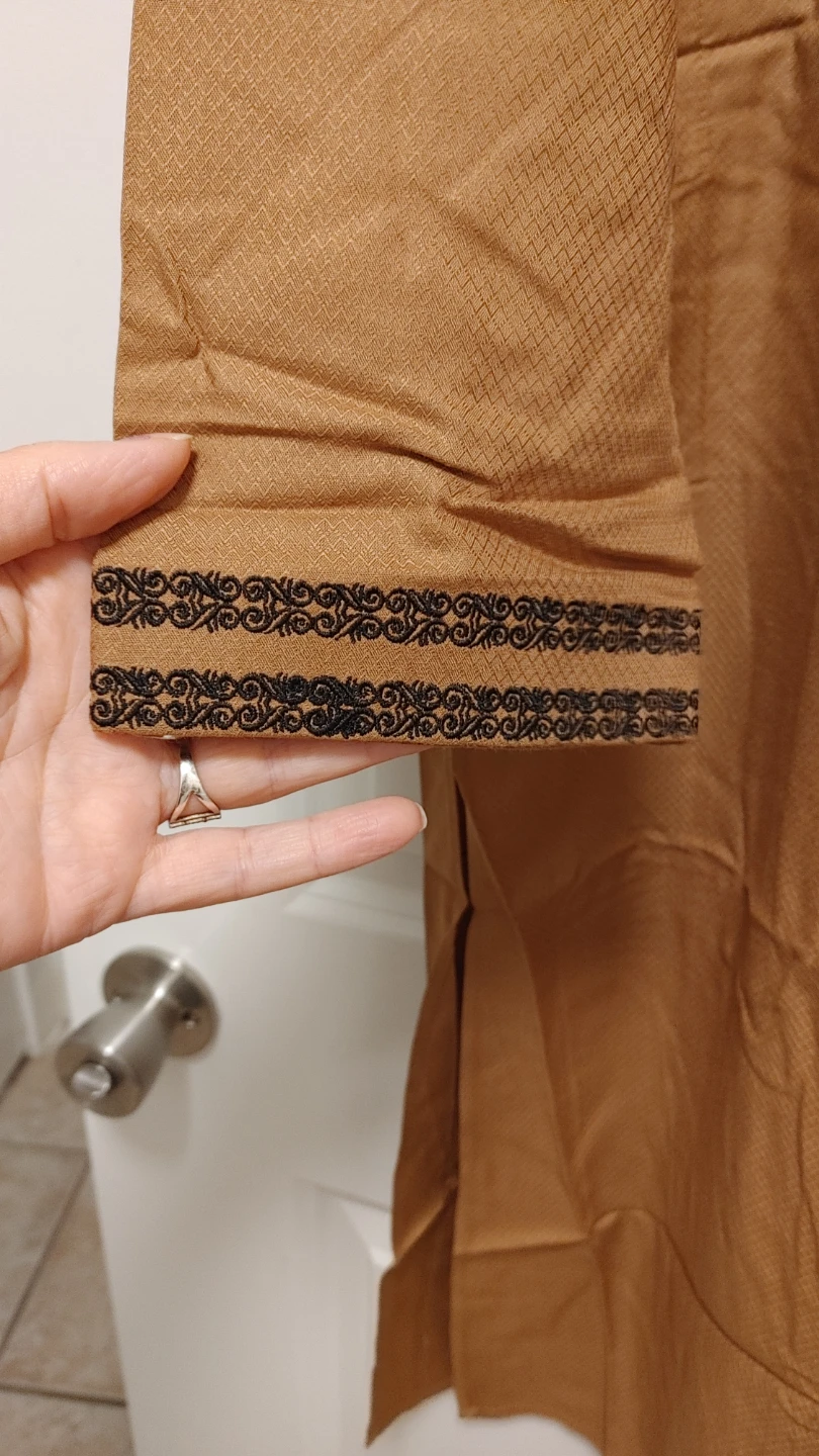 Men's Traditional Kurta - Brown - XXL New - photo 3
