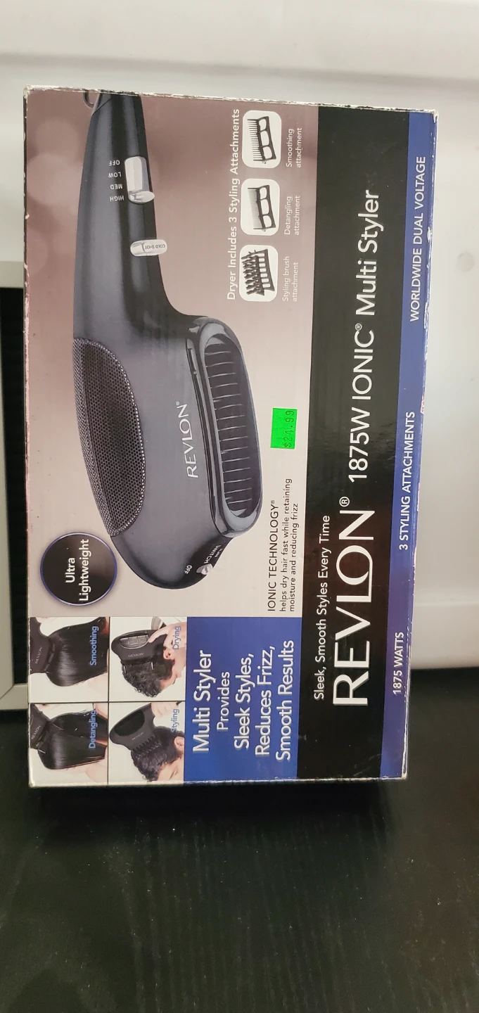 Revlon 1875W Ionic Multi Styler new open box