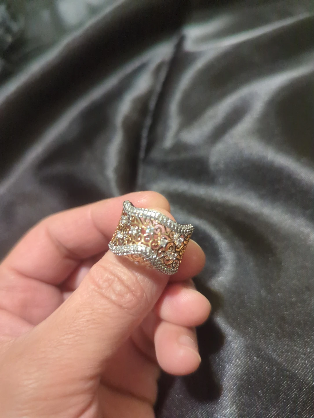 Filigree Pattern Statement Ring - photo 5