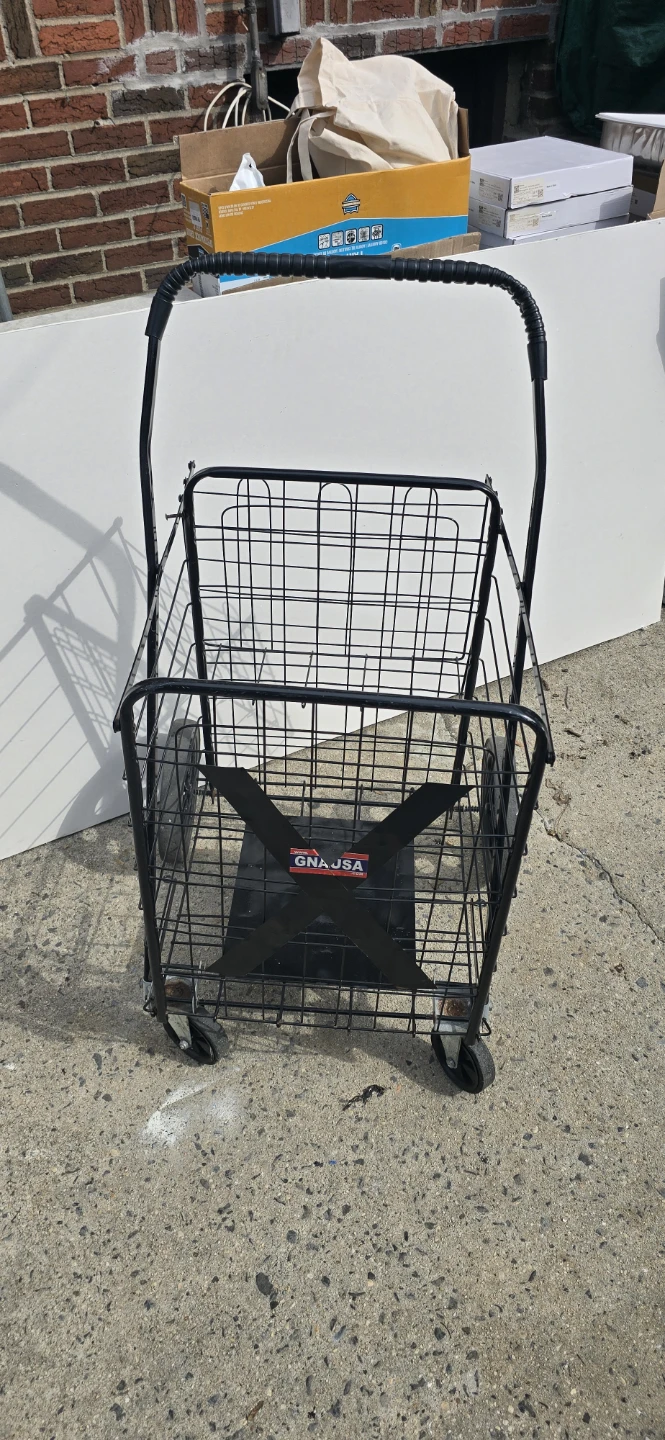 Black Folding Shopping Cart - photo 3