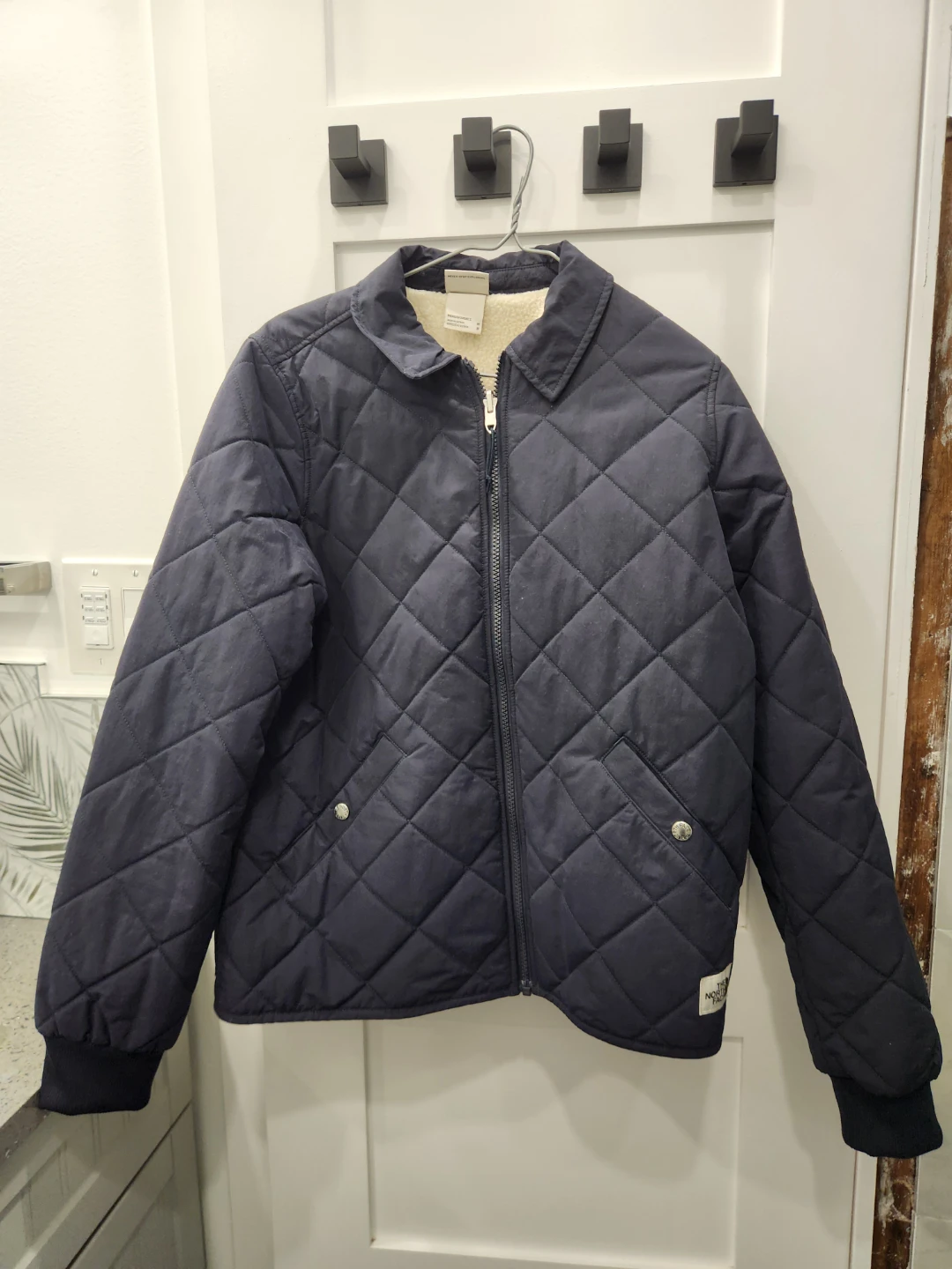 The North Face Quilted Sherpa Jacket Navy
