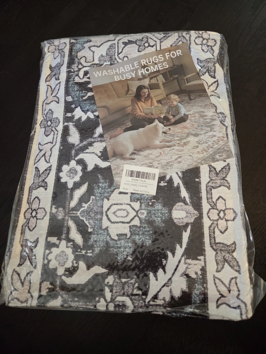New Washable Vintage Style Area Rug