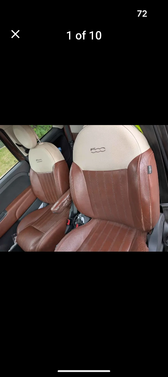 Fiat 500 Brown Two-Tone Interior - photo 4