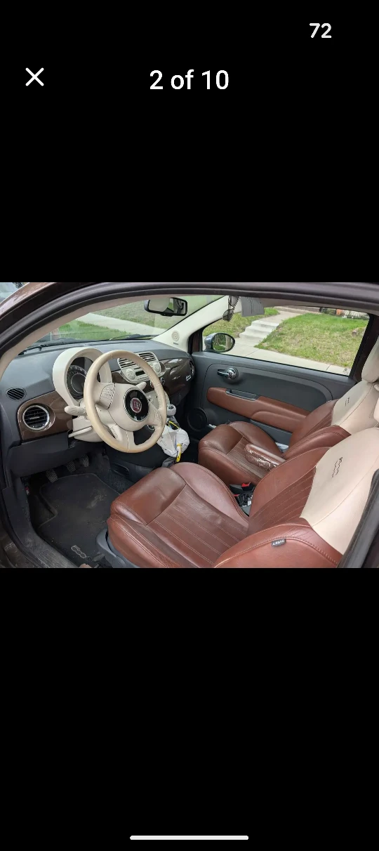 Fiat 500 Brown Two-Tone Interior - photo 5