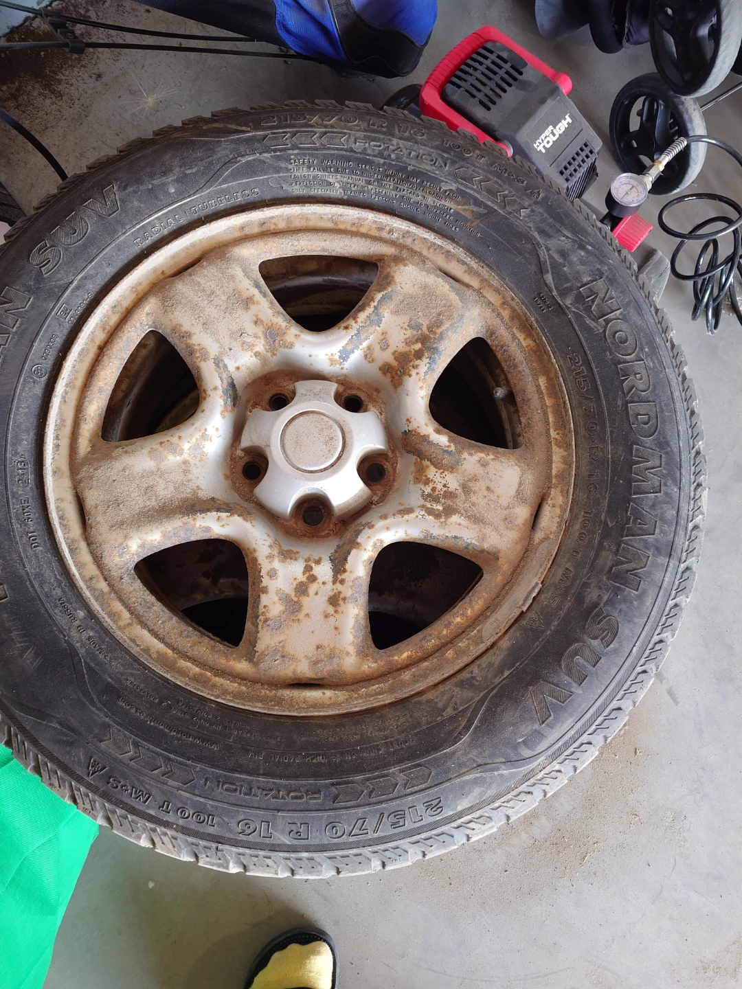 2 Nordman SUV Tire 215/70 R16 mounted on rims