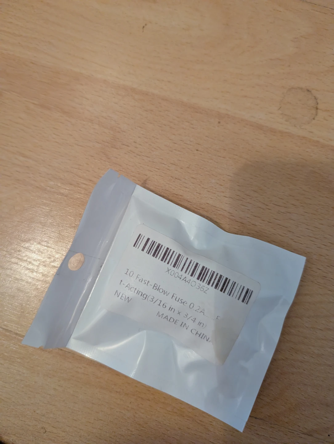 10 Fast-Blow Fuses 0.2A