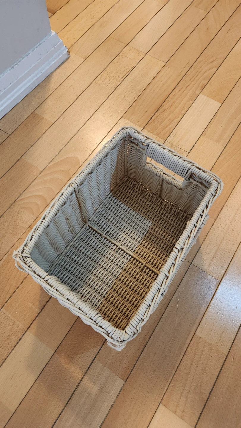 Wicker Style Bone Design Storage Basket - photo 2