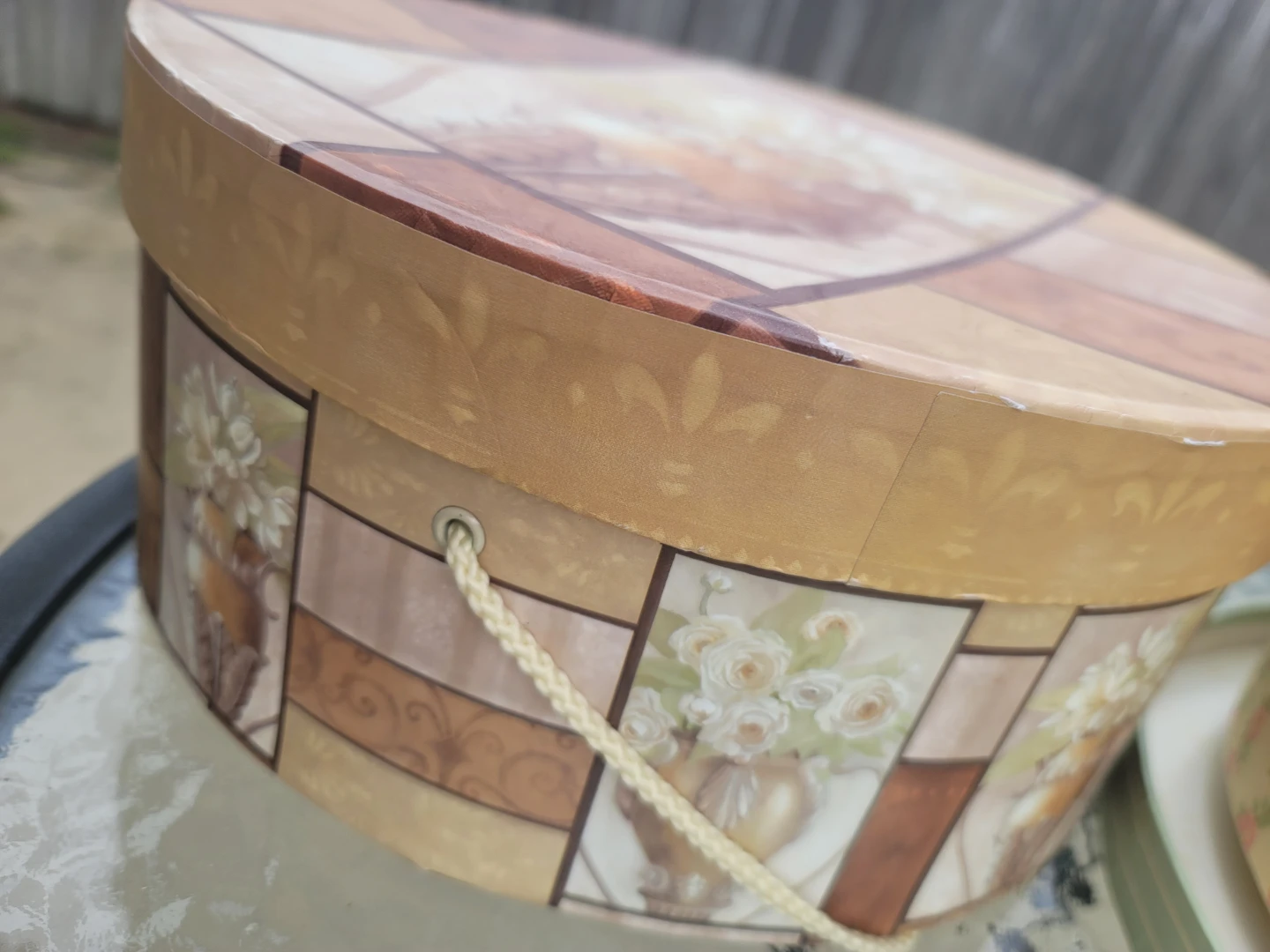 Set of Two Decorative Round Storage Boxes - photo 2