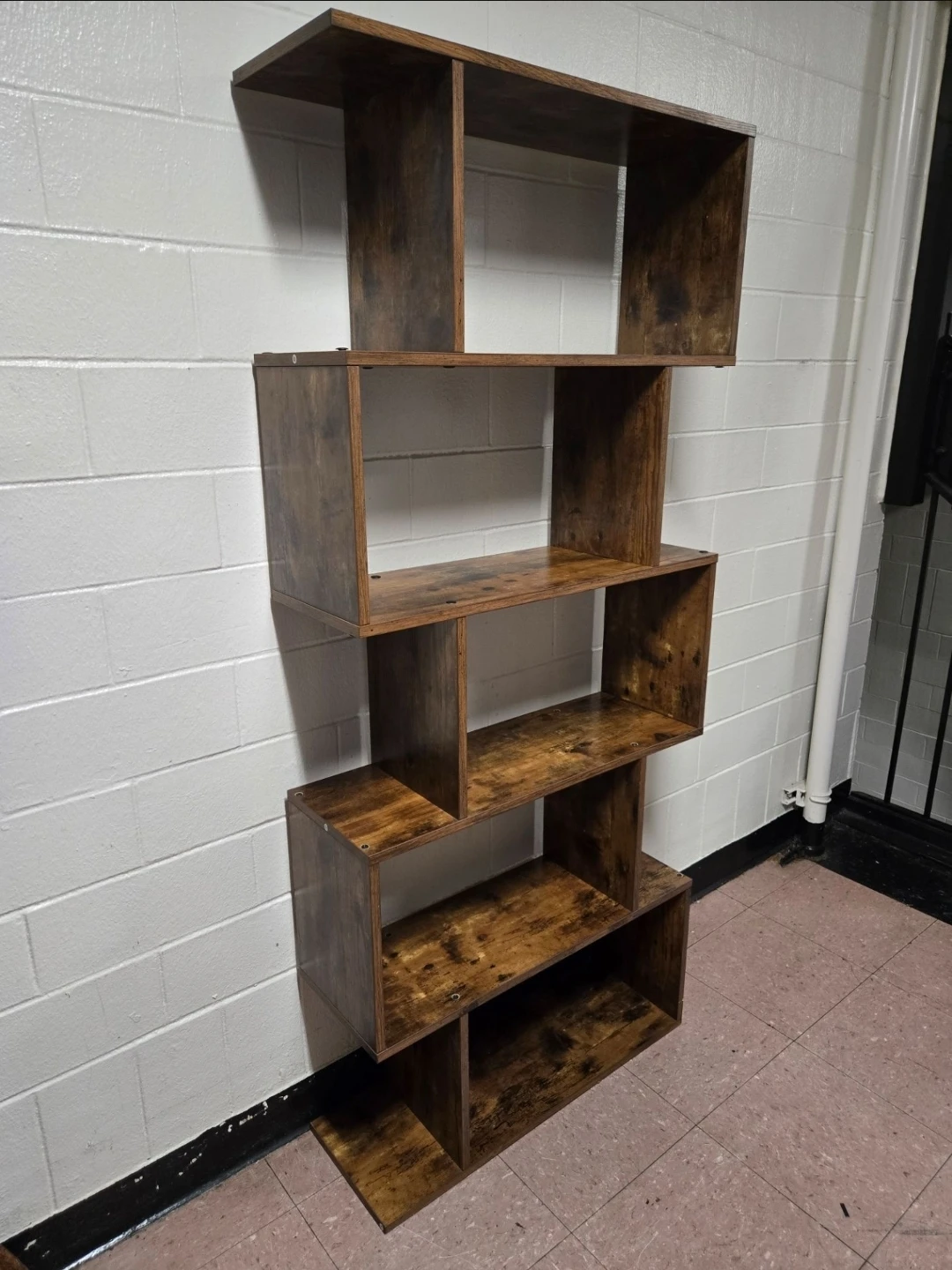 Rustic Geometric S-Shape 5-Tier Bookshelf Display Tower - CASH - photo 4