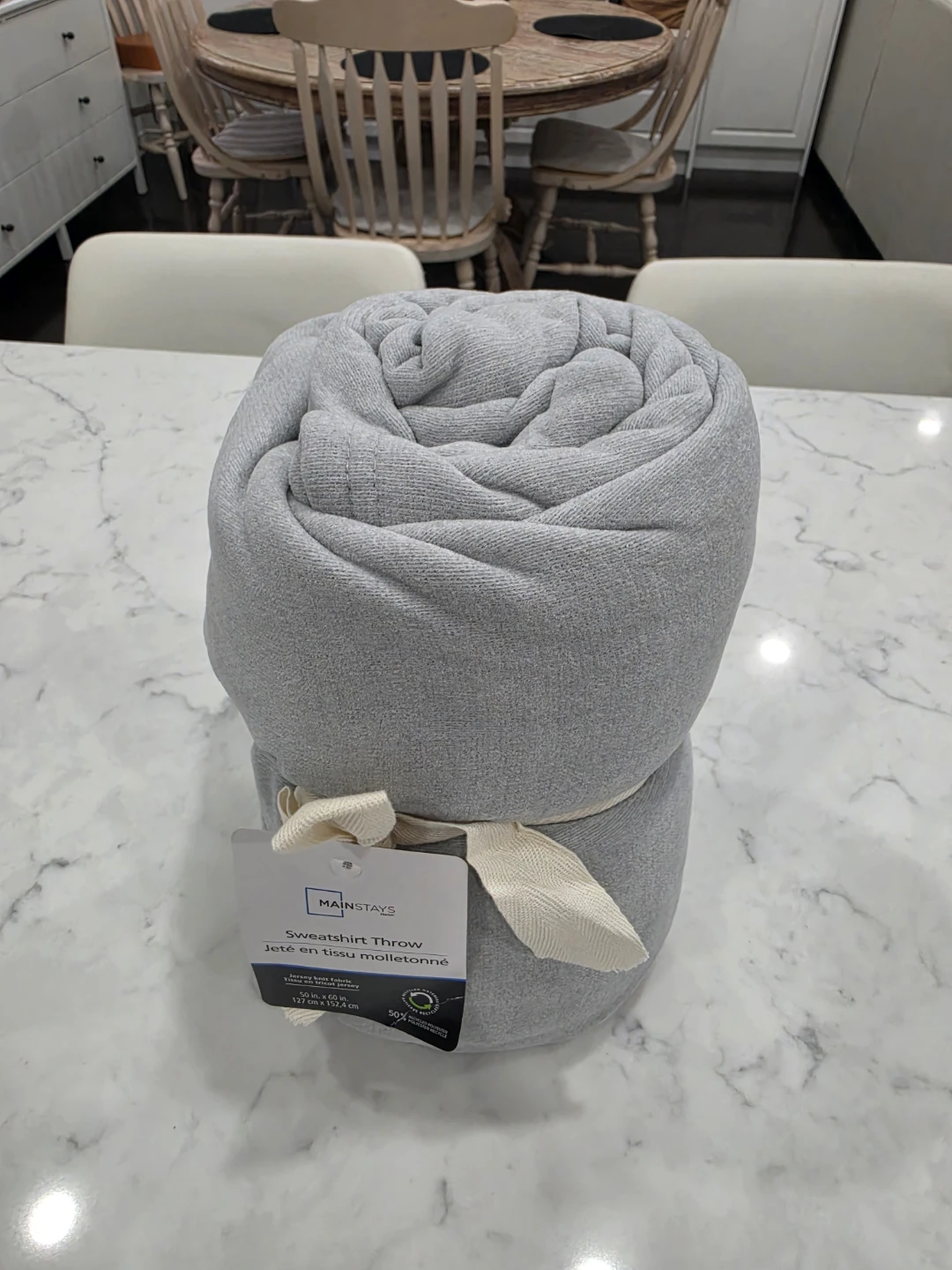 Mainstays Grey Sweatshirt Throw Blanket - photo 2