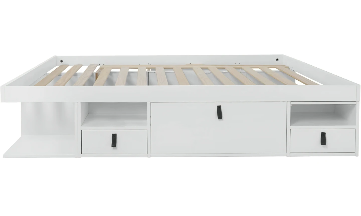 Queen Size Storage Bed Frame & Headboard with Outlets - photo 4