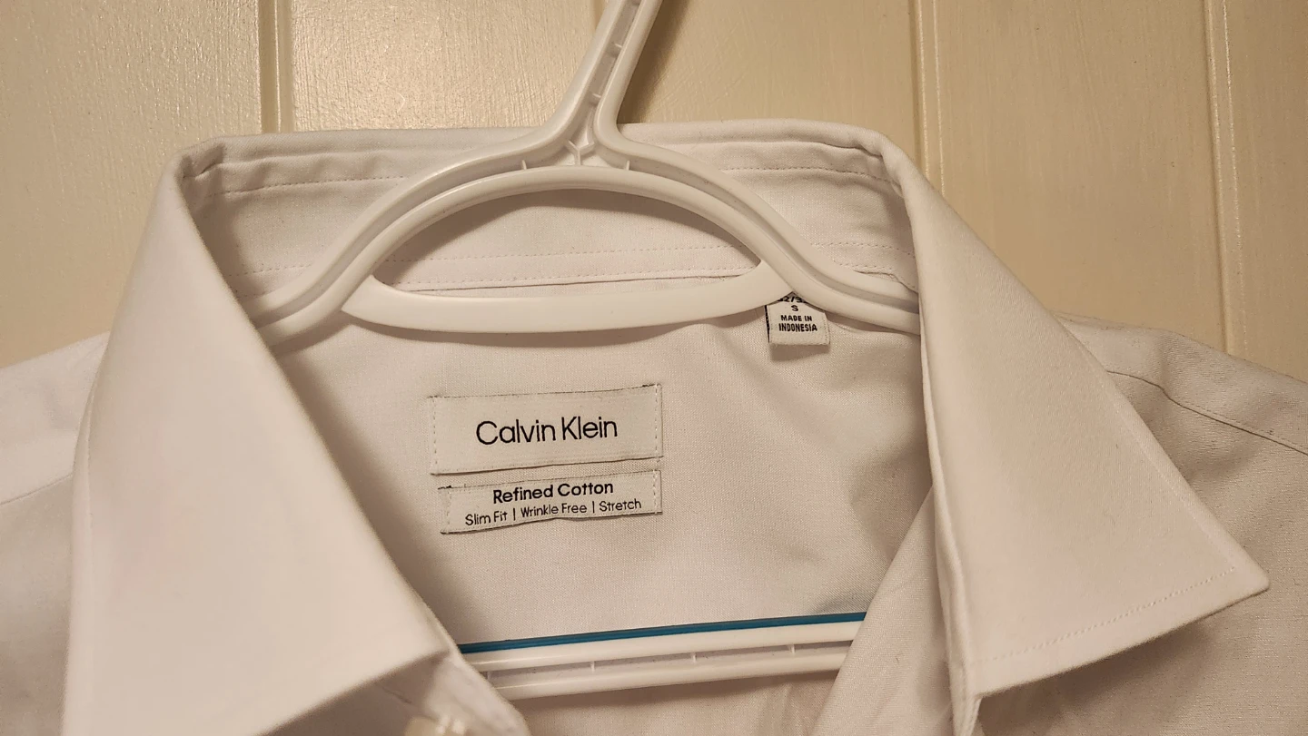 Calvin Klein Slim Fit Dress Shirt White 14.5 - photo 3