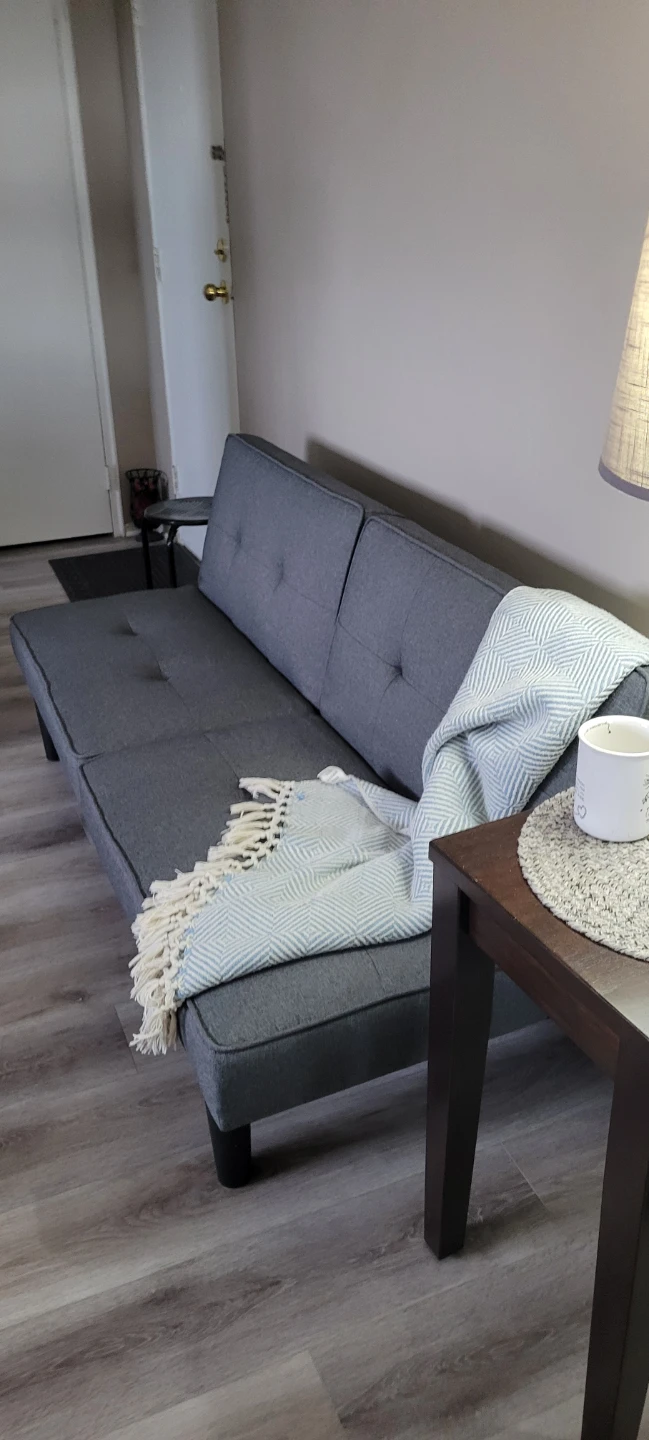 Grey Futon Sofa Bed - photo 2