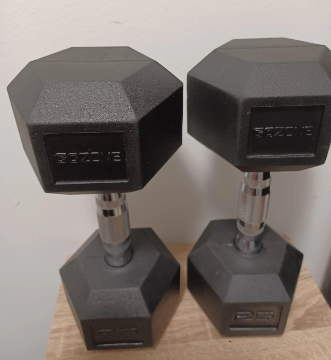 Gozone 25lb Hex Dumbbells - photo 4