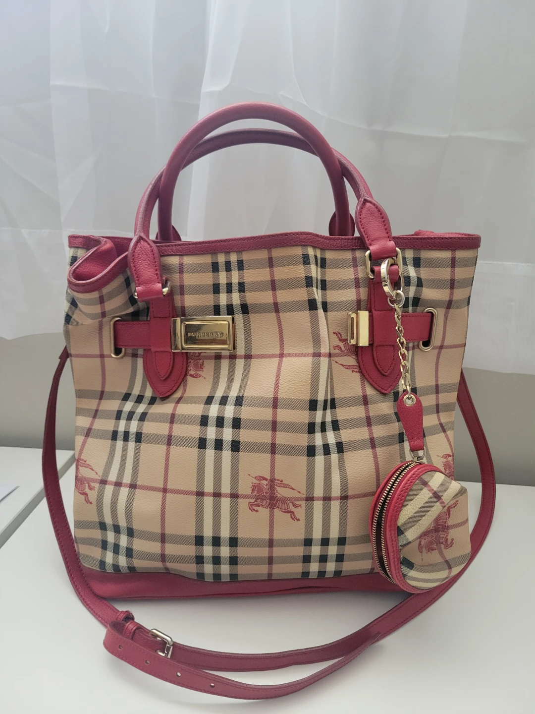 Burberry Tote Bag with Attached Coin Purse
