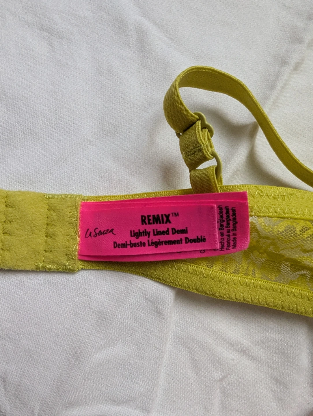 La Senza Remix Lightly Lined Demi Bra 34C chartreuse colour - photo 5