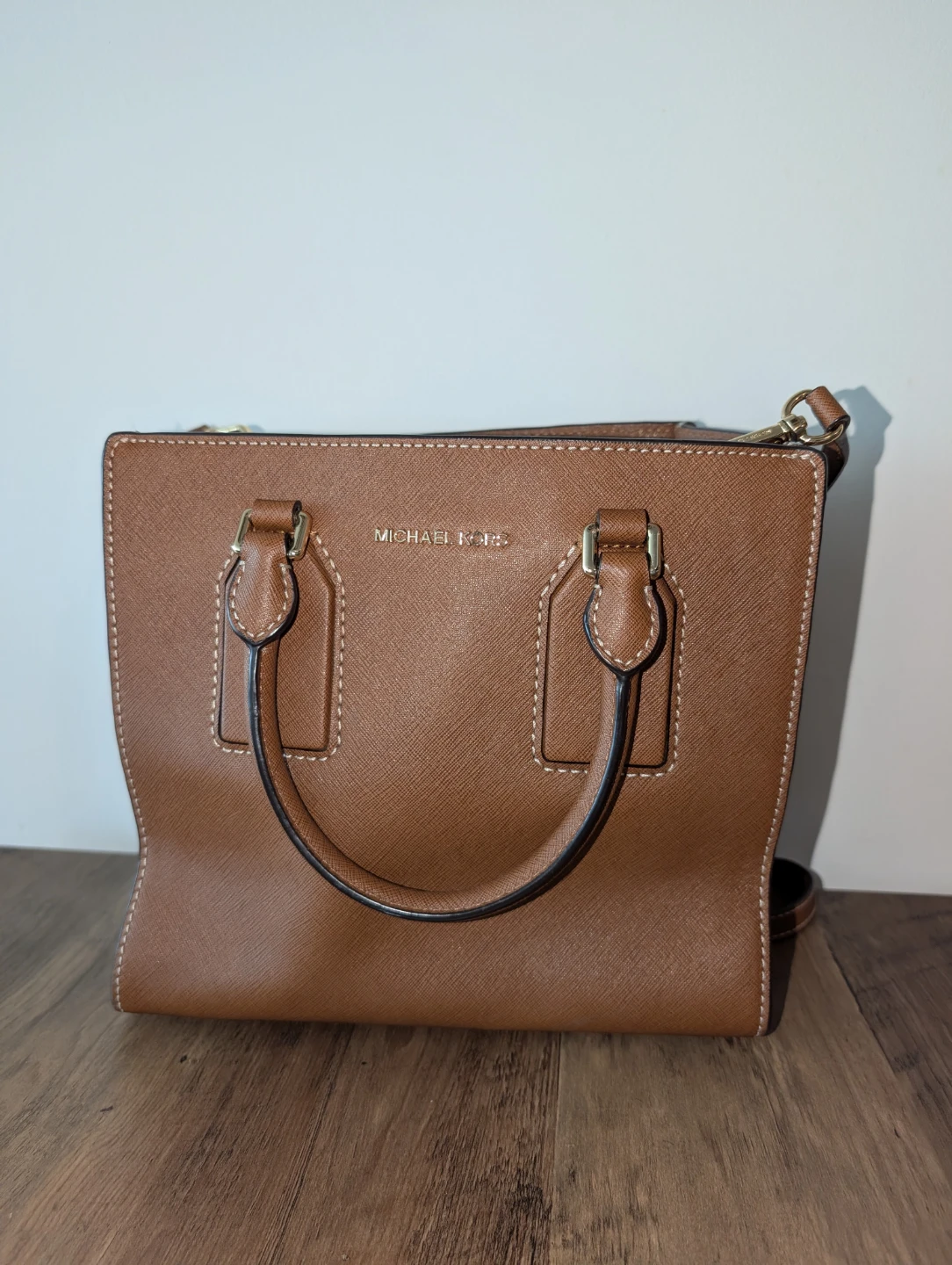 Michael Kors Brown Saffiano Leather Handbag