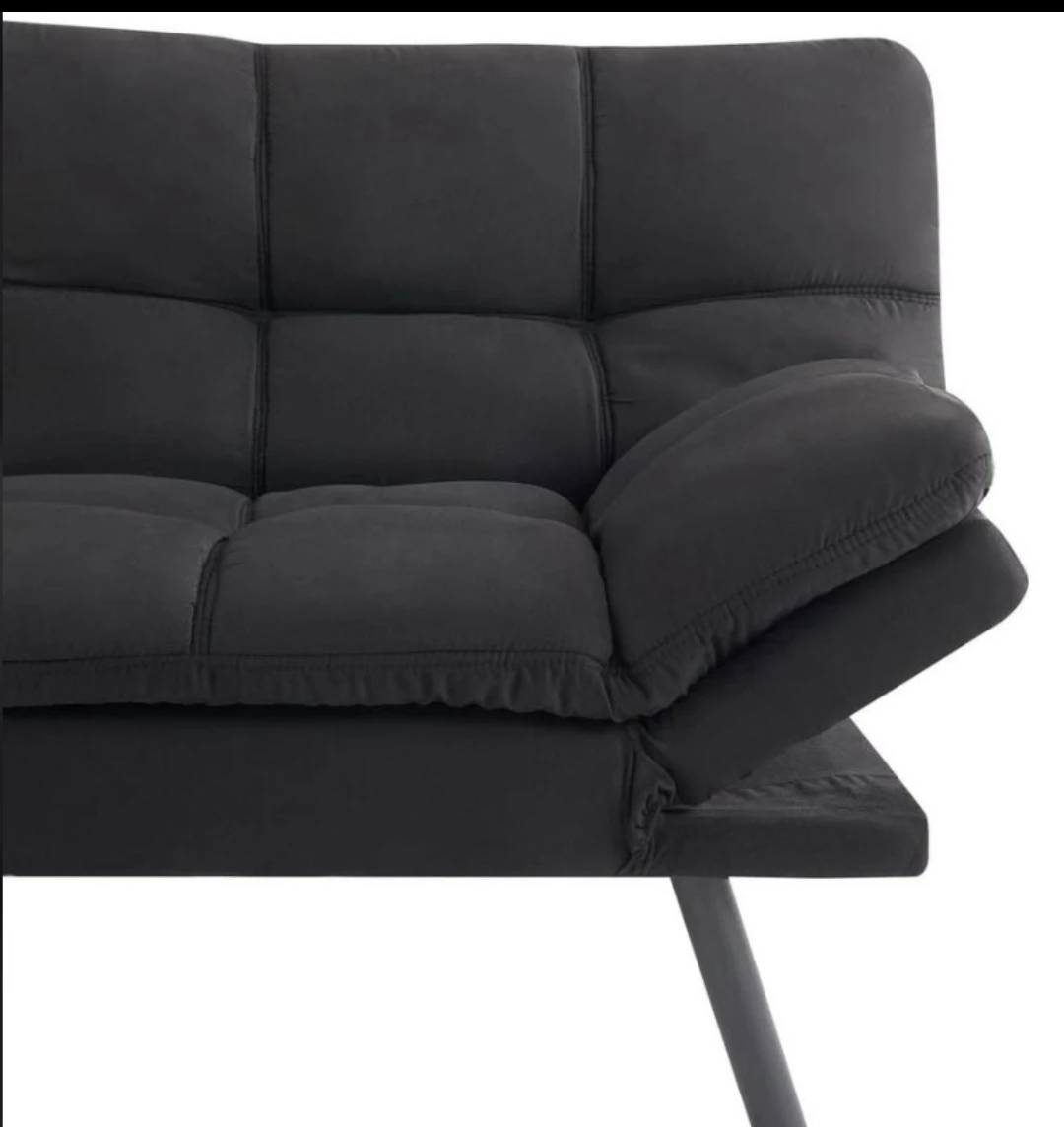 Black Modern Convertible Sofa Bed - photo 2