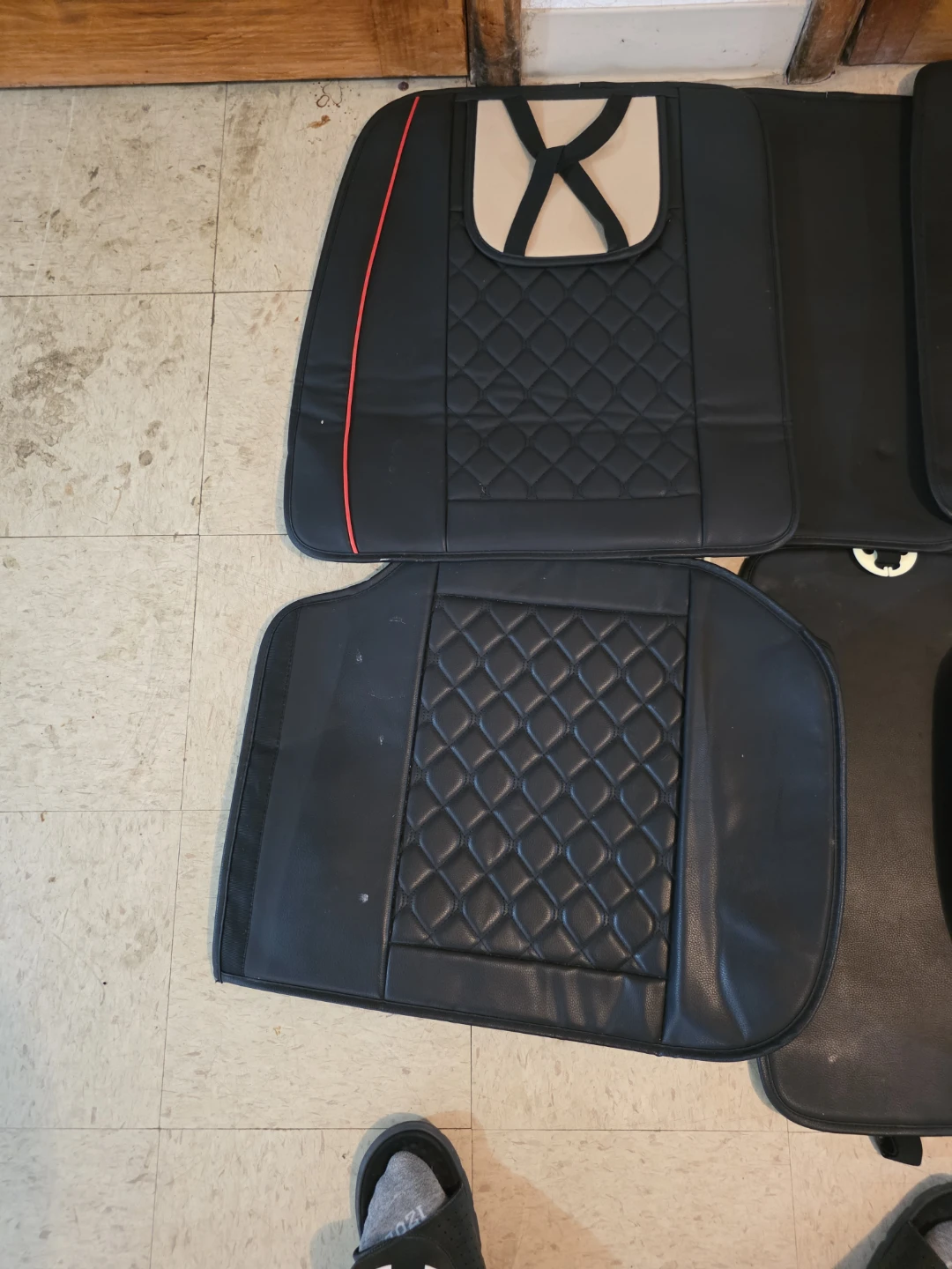 Black and Red Quilted Car Seat Covers - photo 5