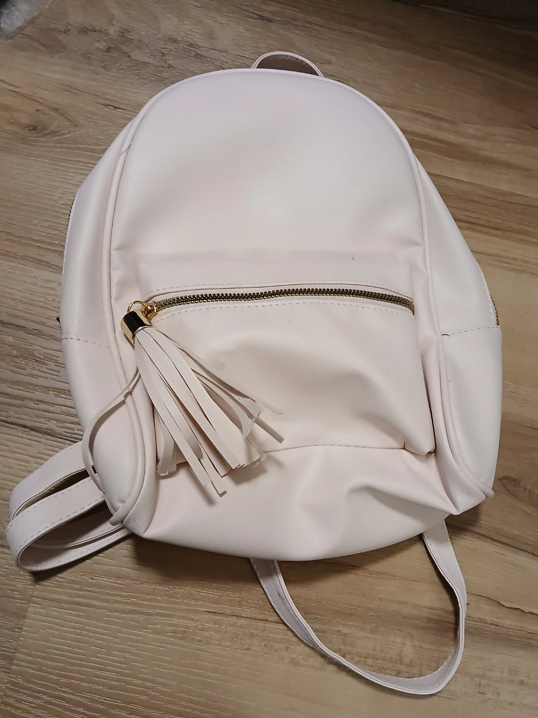 Light Pink Tassel Mini Backpack